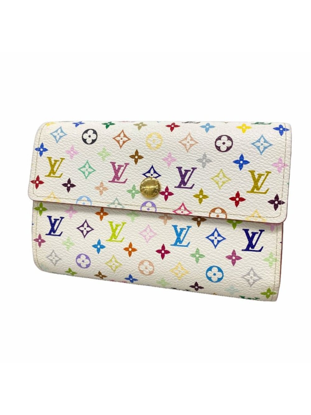 Louis Vuitton Trifold Wallet Monogram Multicolor Portefeuille Alexandra Blanc